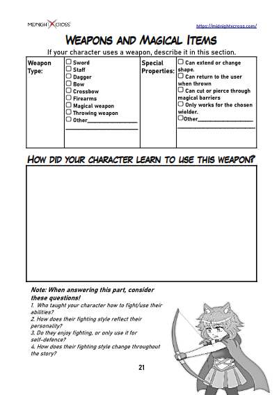 Pro Character Creation Worksheet Preview 21